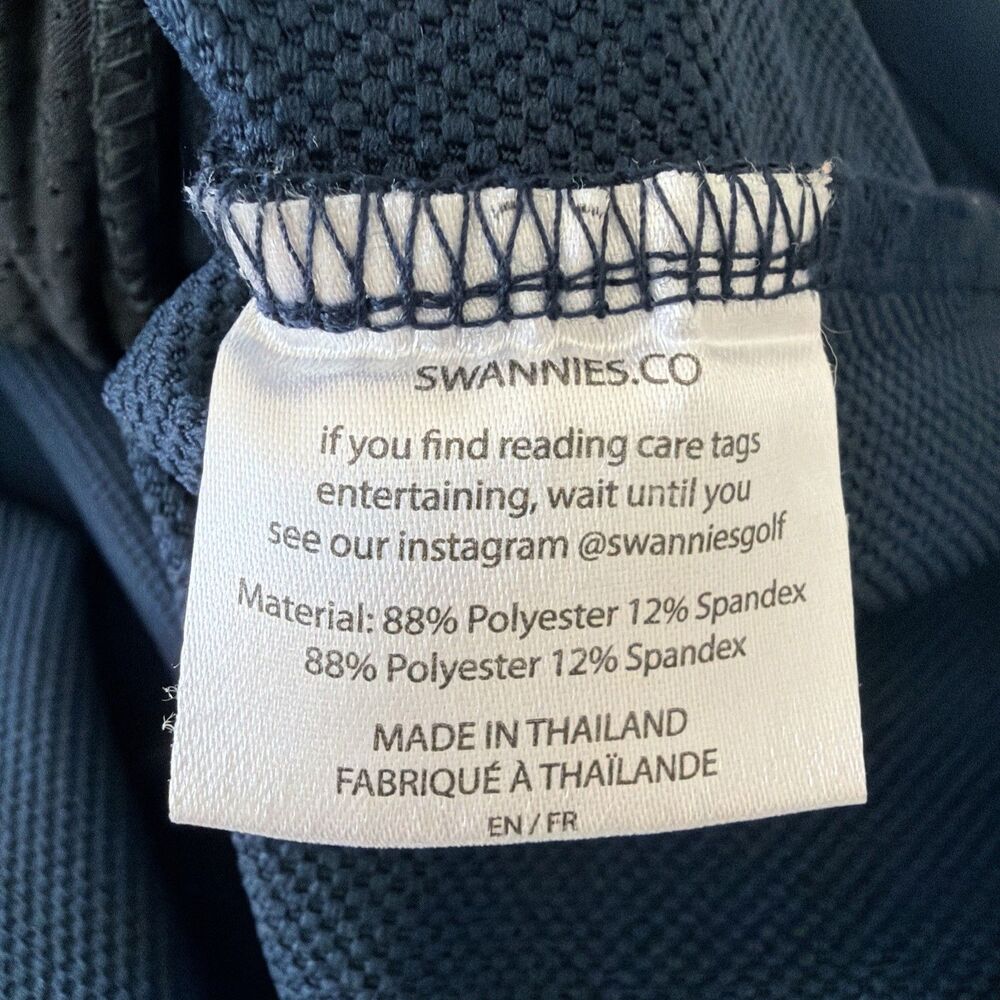 Swannies Golf Ivy Performance Pullover Hoodie Adult Sz L Navy Blue Contrast Hood - Picture 10 of 12